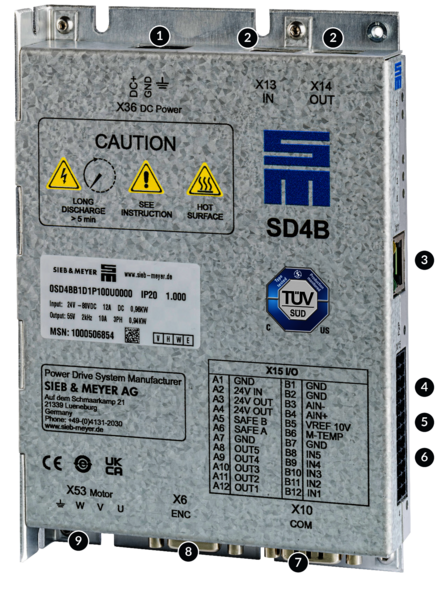 Schnittstellen Frequenzumrichter SD4B